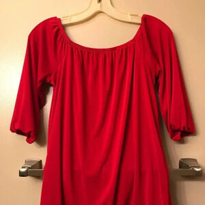 💄Sexy red silky‎ blouse❤️